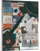 Arrangement of hat, umbrella, binoculars case and various tickets by Curtis Moffat