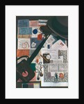Arrangement of hat, umbrella, binoculars case and various tickets by Curtis Moffat
