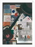 Arrangement of hat, umbrella, binoculars case and various tickets by Curtis Moffat