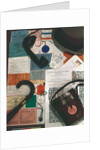 Arrangement of hat, umbrella, binoculars case and various tickets by Curtis Moffat