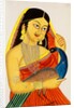 Courtesan holding a peacock by Anonymous