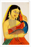 Courtesan holding a peacock by Anonymous