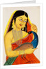 Courtesan holding a peacock by Anonymous