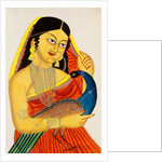 Courtesan holding a peacock by Anonymous