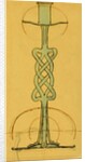 Design for an iron candlestick by Nelson Ethelred Dawson