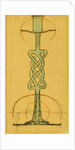 Design for an iron candlestick by Nelson Ethelred Dawson
