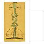Design for an iron candlestick by Nelson Ethelred Dawson