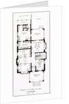 A Craftsman House depicting a first floor plan by Anonymous