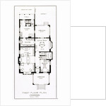 A Craftsman House depicting a first floor plan by Anonymous