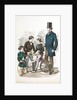 Suits for three boys and a man from the Gazette of Fashion by Unknown