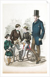Suits for three boys and a man from the Gazette of Fashion by Unknown
