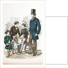 Suits for three boys and a man from the Gazette of Fashion by Unknown