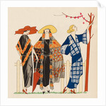 Fashion plate depicting oriental-inspired garments by Anonymous