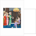 Fashion plate depicting a surprise party by Anonymous