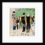 Fashion plate depicting a garden party by Anonymous