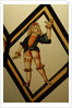 The Betley Window stained glass panel, detail of a dancer by Stuart Cox