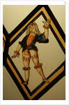 The Betley Window stained glass panel, detail of a dancer by Stuart Cox