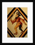 The Betley Window stained glass panel, detail of a court jester by Stuart Cox