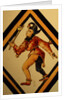 The Betley Window stained glass panel, detail of a court jester by Stuart Cox