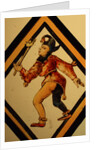 The Betley Window stained glass panel, detail of a court jester by Stuart Cox