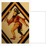The Betley Window stained glass panel, detail of a court jester by Stuart Cox