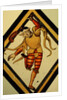 The Betley Window stained glass panel, detail of a court jester by Stuart Cox
