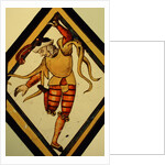 The Betley Window stained glass panel, detail of a court jester by Stuart Cox