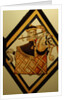 The Betley Window stained glass panel, detail of a man on a hobby horse by Stuart Cox