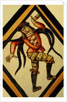 The Betley Window stained glass panel, detail of a court jester by Stuart Cox
