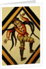 The Betley Window stained glass panel, detail of a court jester by Stuart Cox