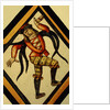 The Betley Window stained glass panel, detail of a court jester by Stuart Cox