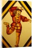 The Betley Window stained glass panel, detail of a dancer by Stuart Cox