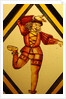 The Betley Window stained glass panel, detail of a dancer by Stuart Cox