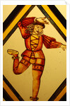 The Betley Window stained glass panel, detail of a dancer by Stuart Cox