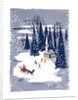 Christmas card depicting a snowscene by Anonymous