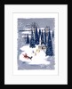 Christmas card depicting a snowscene by Anonymous