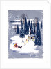 Christmas card depicting a snowscene by Anonymous