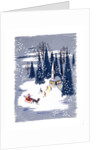 Christmas card depicting a snowscene by Anonymous