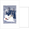 Christmas card depicting a snowscene by Anonymous