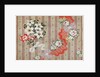 Draft for a woven silk with bows and flowers meander on stripes by Anonymous