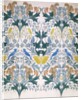 Wallpaper design with stylised flowers and wild animals decoration by Charles Francis Annesley Voysey