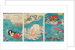 The Sea-wife carrying off the jewel from the Dragon-King's Palace by Utagawa Kuniyoshi