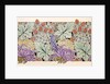 Wallpaper design with bird, flowers and strawberries by Charles Francis Annesley Voysey