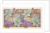 Wallpaper design with bird, flowers and strawberries by Charles Francis Annesley Voysey