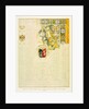 Sketch of a partially coloured-in Spanish leather curtain of the 16th century by William Burges