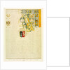 Sketch of a partially coloured-in Spanish leather curtain of the 16th century by William Burges