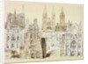 Truro Cathedral, collage of nine different elevations by William Burges