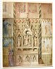 Truro Cathedral, elevation of an altar in the cathedral by William Burges