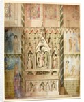 Truro Cathedral, elevation of an altar in the cathedral by William Burges