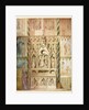 Truro Cathedral, elevation of an altar in the cathedral by William Burges